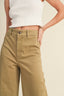 Wide Leg Cotton Pants / Straw