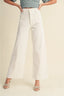 Straight Wide Leg Denim Pants / Cream