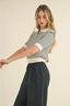 Striped Collared Top / Black