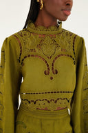 Richelieu Blouse / Green Majestic Garden