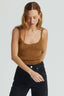 Ribbed Sweater Cami / Golden Brown