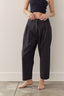 Pleated Tapered Pants / Black