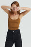 Ribbed Sweater Cami / Golden Brown