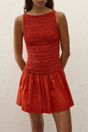 Maria Mini Dress / Dusty Tomato
