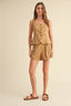 Classic Pleated Shorts / Camel