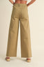 Wide Leg Cotton Pants / Straw