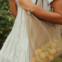 Nylon Mesh Bag / Black & Tan