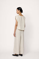Everyday Organic Linen Hi-Low Top / Natural
