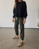 Cropped Sweatpants / Olive