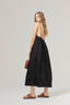 Linen Low Back Dress / Black