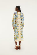 Midi Skirt / Blue Garden Scarf