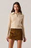 Corduroy Mini Skirt / Camel