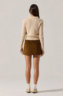 Corduroy Mini Skirt / Camel