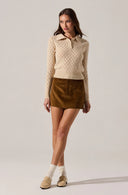 Corduroy Mini Skirt / Camel