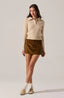 Corduroy Mini Skirt / Camel