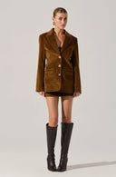 Corduroy Boyfriend Blazer / Camel