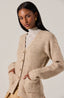 Chunky Button Front Cardigan / Oatmeal