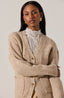 Chunky Button Front Cardigan / Oatmeal