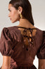 Arely Peplum Top / Brown