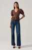 Arely Peplum Top / Brown