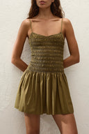 Araceli Mini Dress / Olive