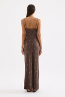 Athena Cupro Slip Dress / Brown