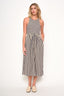 Renzo Stripe Midi Dress / Navy