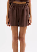 Theo Linen Short / Chocolate
