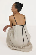 Tie Back Slip Dress / Natural