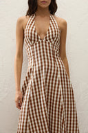 Marais Midi Dress / Cedar Gingham