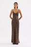 Athena Cupro Slip Dress / Brown