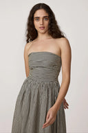 Strapless Tie Back Dress / Gingham