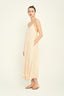 Raw Edge Satin Midi Dress / Cream