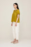 Hand Smocked Cotton Top / Chartreuse