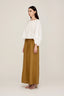 Long Line Linen Pant / Brown Olive