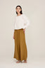 Long Line Linen Pant / Brown Olive