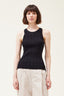 Varied Rib Tank / Black