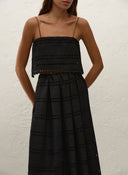Abajo Top / Black Broderie