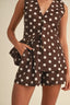 Dot Vest & Short Set / Brown