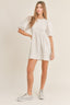 Puff Sleeve Mini Dress / Cream