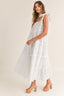 Tiered Ruffle Midi Dress / Off White