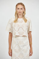 Cannes Eyelet Top / Natural
