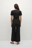 Audrey Linen Vest / Black