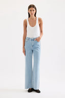 Cali Stretch Wide Leg Jeans / Sky Blue