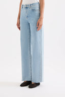 Cali Stretch Wide Leg Jeans / Sky Blue