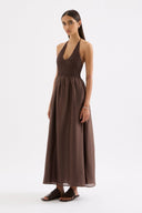 Aliki Maxi Dress / Chocolate