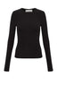 Organic Rib Long Sleeve Tee / Black