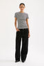 Organic Baby Tee / Black Stripe