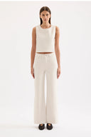 Cali Stretch Wide Leg Jeans / Dune