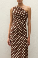 Simona Maxi Dress / Cioccolato Dot